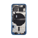 Back Housing With Small Parts Pre-Installed Compatible for iPhone 13 Mini (Premium) - Blue