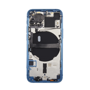 Back Housing With Small Parts Pre-Installed Compatible for iPhone 13 Mini (Premium) - Blue