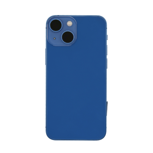 Back Housing With Small Parts Pre-Installed Compatible for iPhone 13 Mini (Premium) - Blue