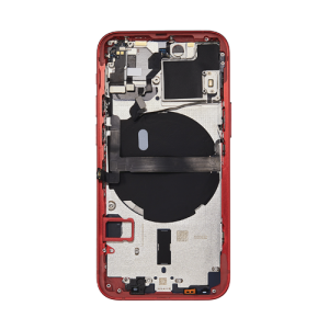 Back Housing With Small Parts Pre-Installed Compatible for iPhone 13 Mini (Premium) - Red