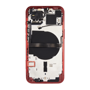 Back Housing With Small Parts Pre-Installed Compatible for iPhone 13 (Premium) - Red