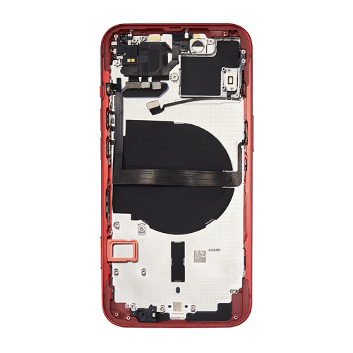 Back Housing With Small Parts Pre-Installed Compatible for iPhone 13 (Premium) - Red