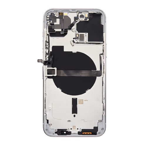 Back Housing With Small Parts Pre-Installed Compatible for iPhone 13 Pro Max (PULL / A) - Silver