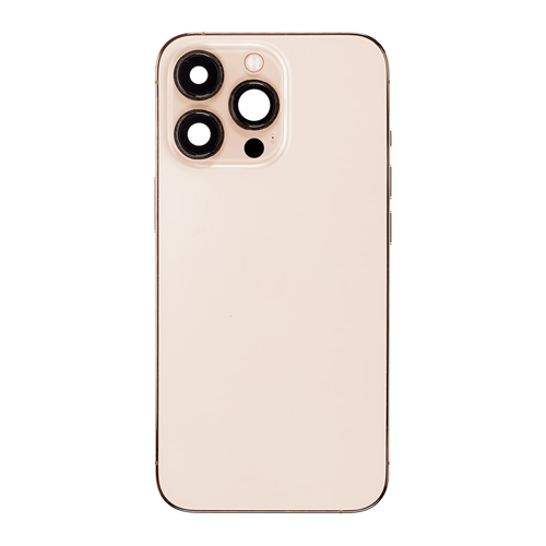 Back Housing With Small Parts Pre-Installed Compatible for iPhone 13 Pro (Premium) - Gold