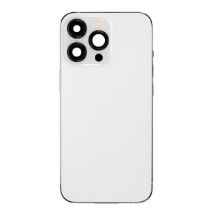 Back Housing With Small Parts Pre-Installed Compatible for iPhone 13 Pro (Premium) - Silver