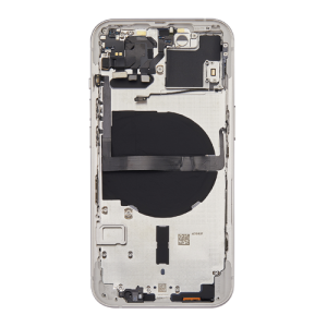 Back Housing With Small Parts Pre-Installed Compatible for iPhone 13 (Premium) - White