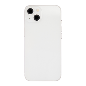 Back Housing With Small Parts Pre-Installed Compatible for iPhone 13 (Premium) - White