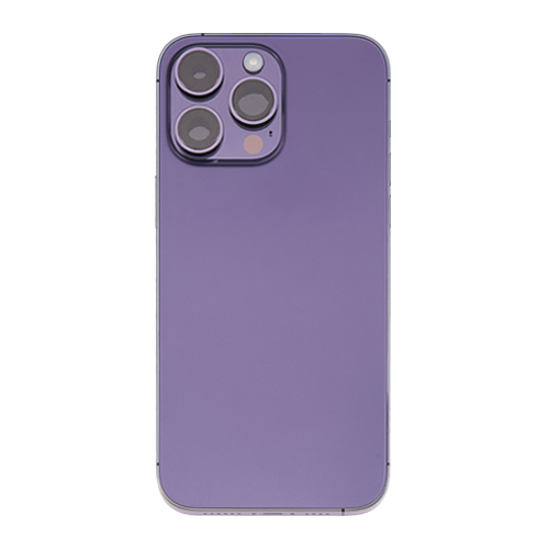 Back Housing With Small Parts Pre-Installed Compatible for iPhone 14 Pro Max (Premium) - Deep Purple