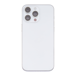 Back Housing With Small Parts Pre-Installed Compatible for iPhone 14 Pro Max (Premium) - Silver