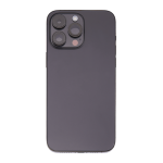 Back Housing With Small Parts Pre-Installed Compatible for iPhone 14 Pro Max (Premium) - Space Black