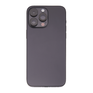 Back Housing With Small Parts Pre-Installed Compatible for iPhone 14 Pro Max (Premium) - Space Black