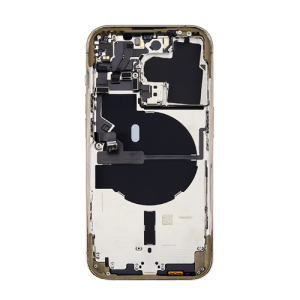 Back Housing With Small Parts Pre-Installed Compatible for iPhone 14 Pro (Premium) - Gold