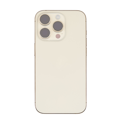 Back Housing With Small Parts Pre-Installed Compatible for iPhone 14 Pro (Premium) - Gold