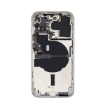 Back Housing With Small Parts Pre-Installed Compatible for iPhone 14 Pro (Premium) - Silver
