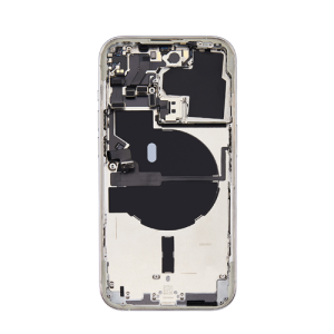 Back Housing With Small Parts Pre-Installed Compatible for iPhone 14 Pro (Premium) - Silver