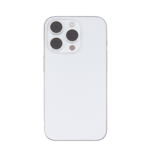 Back Housing With Small Parts Pre-Installed Compatible for iPhone 14 Pro (Premium) - Silver