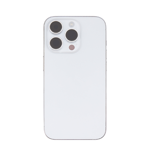 Back Housing With Small Parts Pre-Installed Compatible for iPhone 14 Pro (Premium) - Silver