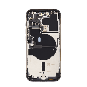 Back Housing With Small Parts Pre-Installed Compatible for iPhone 14 Pro (Premium) - Space Black