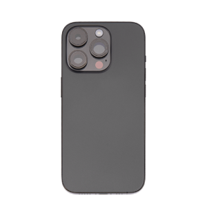 Back Housing With Small Parts Pre-Installed Compatible for iPhone 14 Pro (Premium) - Space Black