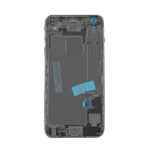 Back Housing With Small Parts Pre-Installed Compatible for iPhone 6 (Premium) - Black