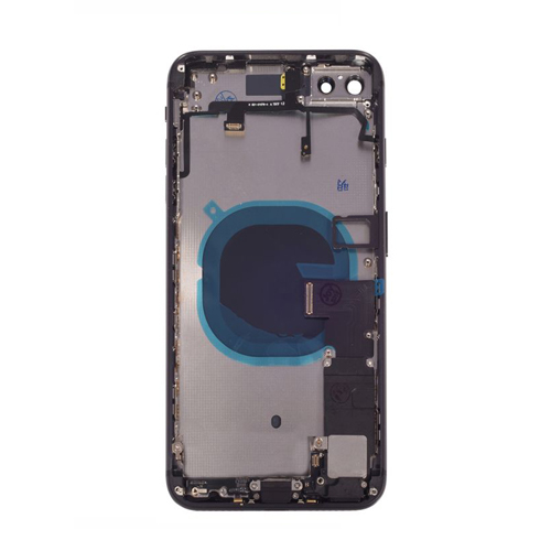 Back Housing With Small Parts Pre-Installed Compatible for iPhone 7 Plus (Premium) - Black