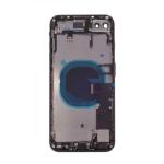 Back Housing With Small Parts Pre-Installed Compatible for iPhone 8 Plus (Premium) - Black