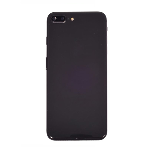 Back Housing With Small Parts Pre-Installed Compatible for iPhone 8 Plus (Premium) - Black