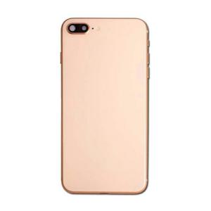 Back Housing With Small Parts Pre-Installed Compatible for iPhone 8 Plus (Premium) - Gold