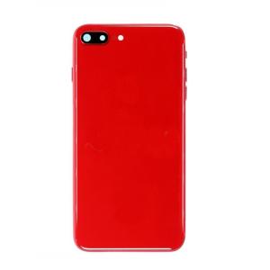 Back Housing With Small Parts Pre-Installed Compatible for iPhone 7 Plus (Premium) - Red