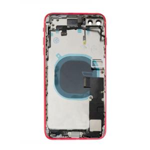 Back Housing With Small Parts Pre-Installed Compatible for iPhone 8 Plus (Premium) - Red