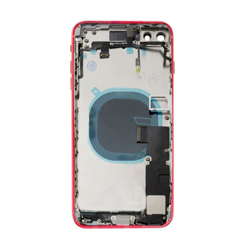 Back Housing With Small Parts Pre-Installed Compatible for iPhone 8 Plus (Premium) - Red