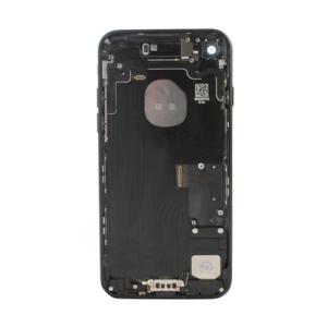 Back Housing With Small Parts Pre-Installed Compatible for iPhone 7 (Premium) - Black