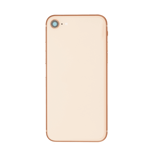 Back Housing With Side Buttons, Sim Tray And Lens Camera Compatible for iPhone 8 (Premium) - Rose Golden