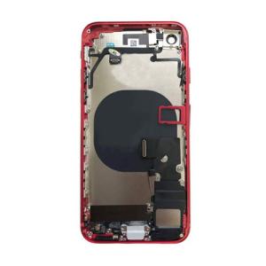 Back Housing With Side Buttons, Sim Tray And Lens Camera Compatible for iPhone 8 (Premium) - Red