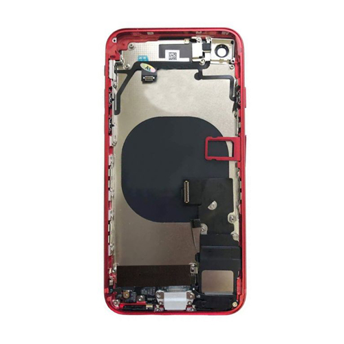 Back Housing With Side Buttons, Sim Tray And Lens Camera Compatible for iPhone 8 (Premium) - Red