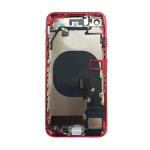 Back Housing With Small Parts Pre-Installed Compatible for iPhone 8 (Premium) - Red
