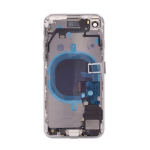 Back Housing With Side Buttons, Sim Tray And Lens Camera Compatible for iPhone 8 (Premium) - White