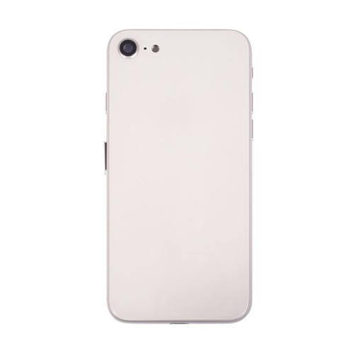 Back Housing With Small Parts Pre-Installed Compatible for iPhone 7 (Premium) - White