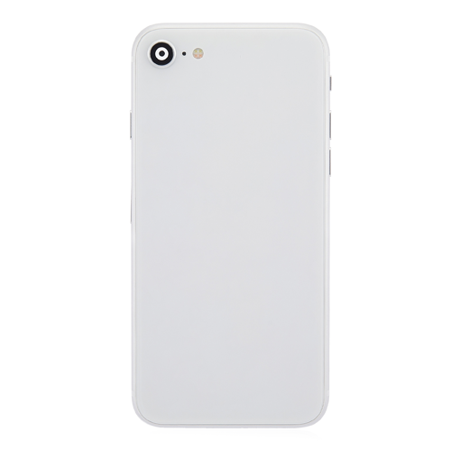 Back Housing With Small Parts Pre-Installed Compatible for iPhone SE (2020) (Premium) - White