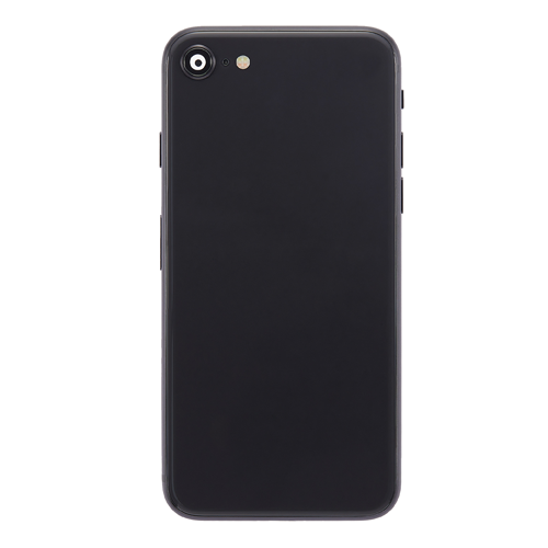 Back Housing With Small Parts Pre-Installed Compatible for iPhone SE (2020) (Premium) - Black