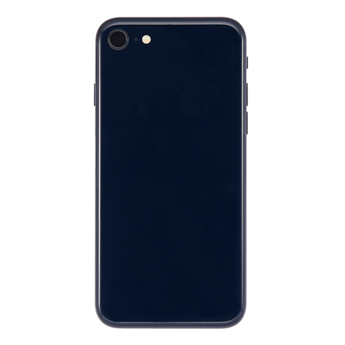 Back Housing With Small Parts Pre-Installed Compatible for iPhone SE (2022) (Premium) - Midnight
