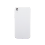 Back Housing With Small Parts Pre-Installed Compatible for iPhone XR (PULL / ORG) - White