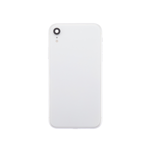 Back Housing With Small Parts Pre-Installed Compatible for iPhone XR (PULL / ORG) - White