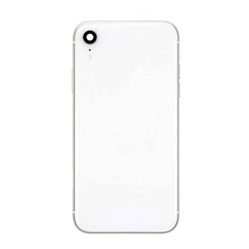 Back Housing With Small Parts Pre-Installed Compatible for iPhone XR (Premium) - White