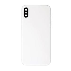 Back Housing With Small Parts Pre-Installed Compatible for iPhone X (Premium) - White