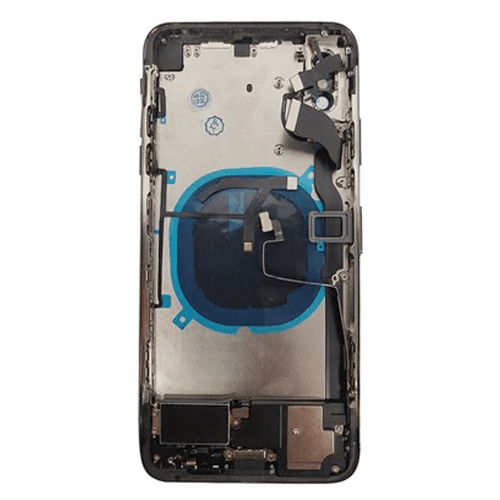 Back Housing With Small Parts Pre-Installed Compatible for iPhone XS Max (Premium) - Black