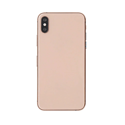 Back Housing With Small Parts Pre-Installed Compatible for iPhone XS Max (Premium) - Gold