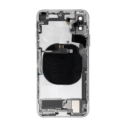 Back Housing With Small Parts Pre-Installed Compatible for iPhone XS Max (Premium) - White