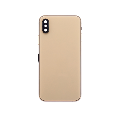 Back Housing With Small Parts Pre-Installed Compatible for iPhone XS (PULL / ORG) - Gold