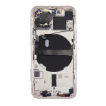 Back Housing With Small Parts Pre-Installed Compatible for iPhone 13 Mini (Premium) - Pink